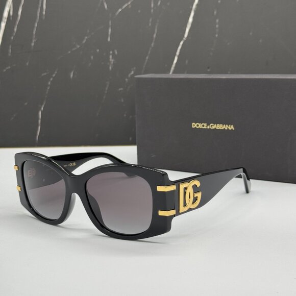 NEW DOLCE&GABBANA DG4501 501/8G BLACK SUNGLASSES DG4501 5018G EYEWEAR - Picture 1 of 10